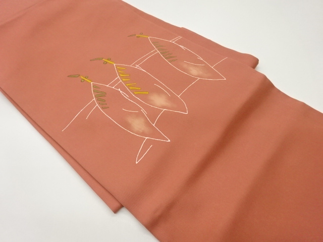 塩瀬抽象模様名古屋帯